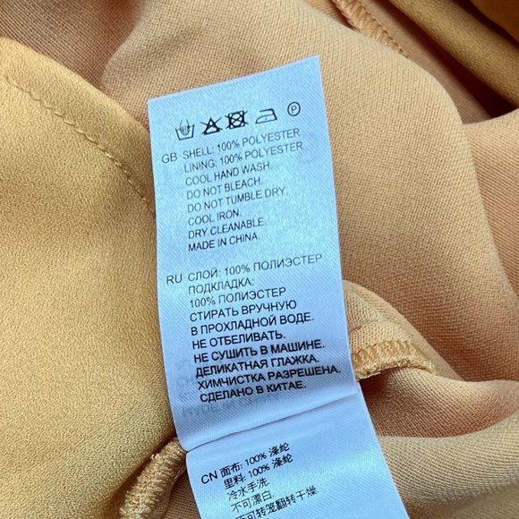 NEW REISS Womens Orange Chey Cut Out Jumpsuit High Waist Wide Leg Pleated Size 8 - Picture 10 of 11